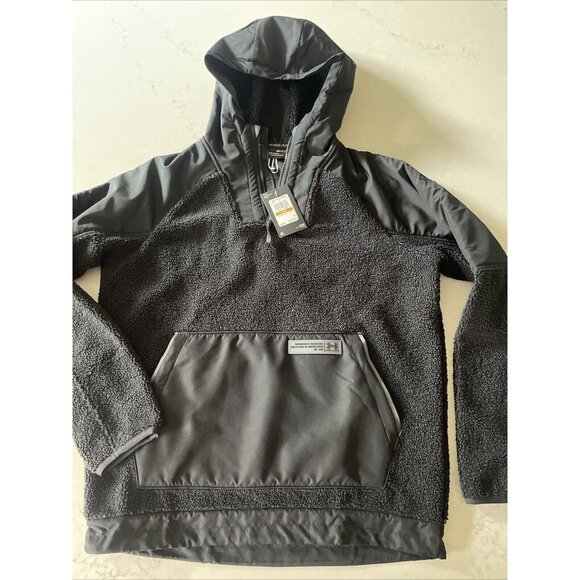 Under armour Other - Under Armour Men's UA‎ Mission Boucle Anorak Hoodie Black Small 1366094-001 NWT